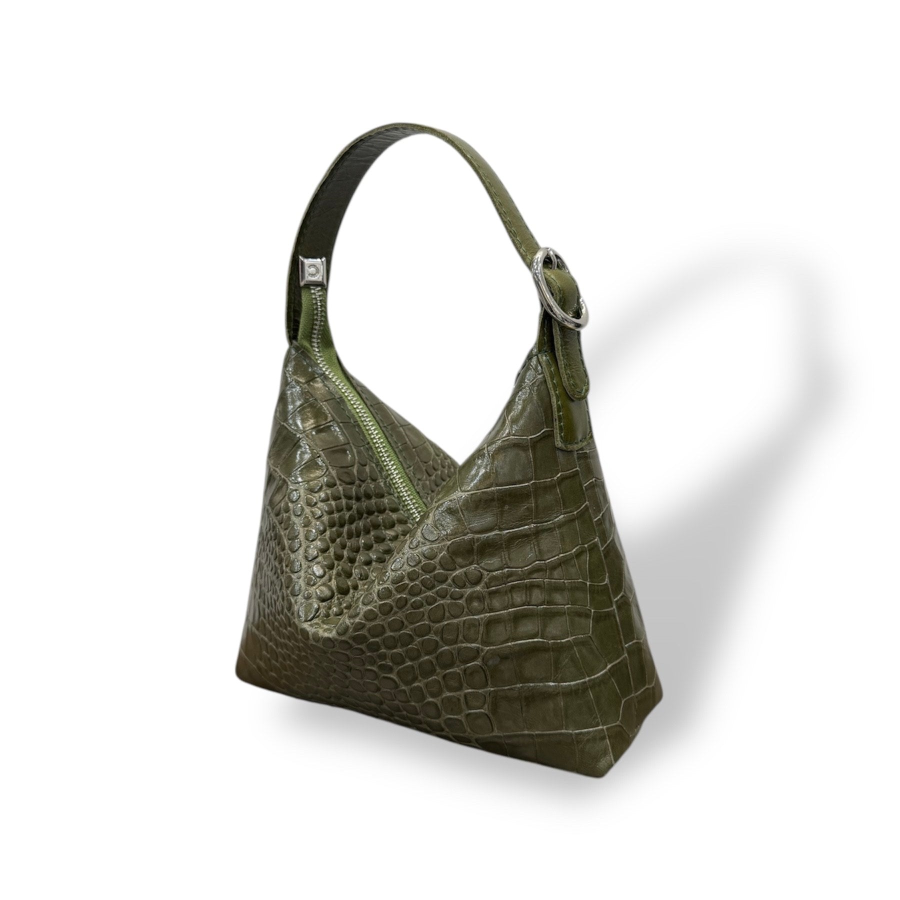 GIULIETTA small - Women's crocodile embossed calf leather handbag