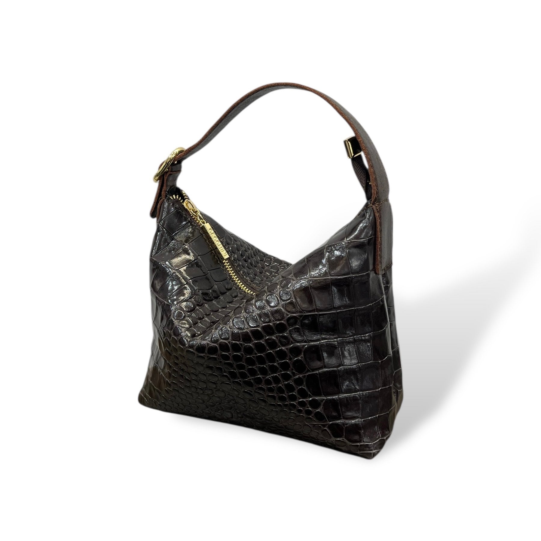 GIULIETTA small - Women's crocodile embossed calf leather handbag
