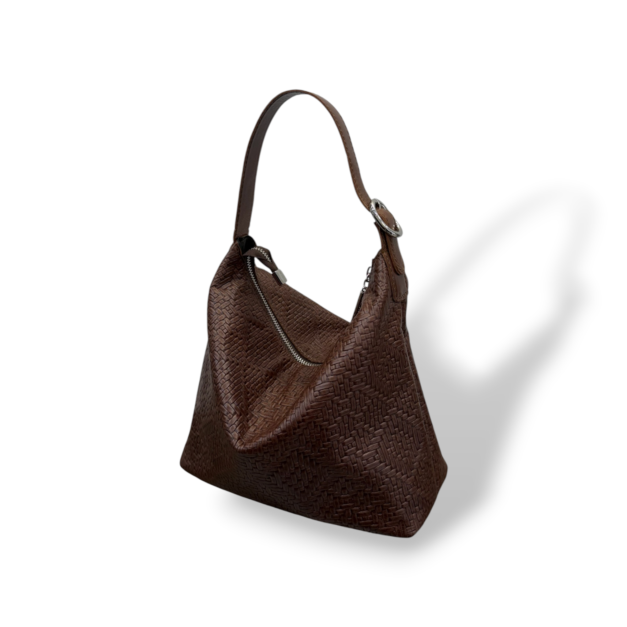 GIULIETTA grande - Borsa a mano da donna in pelle di vitello stampa intrecciata