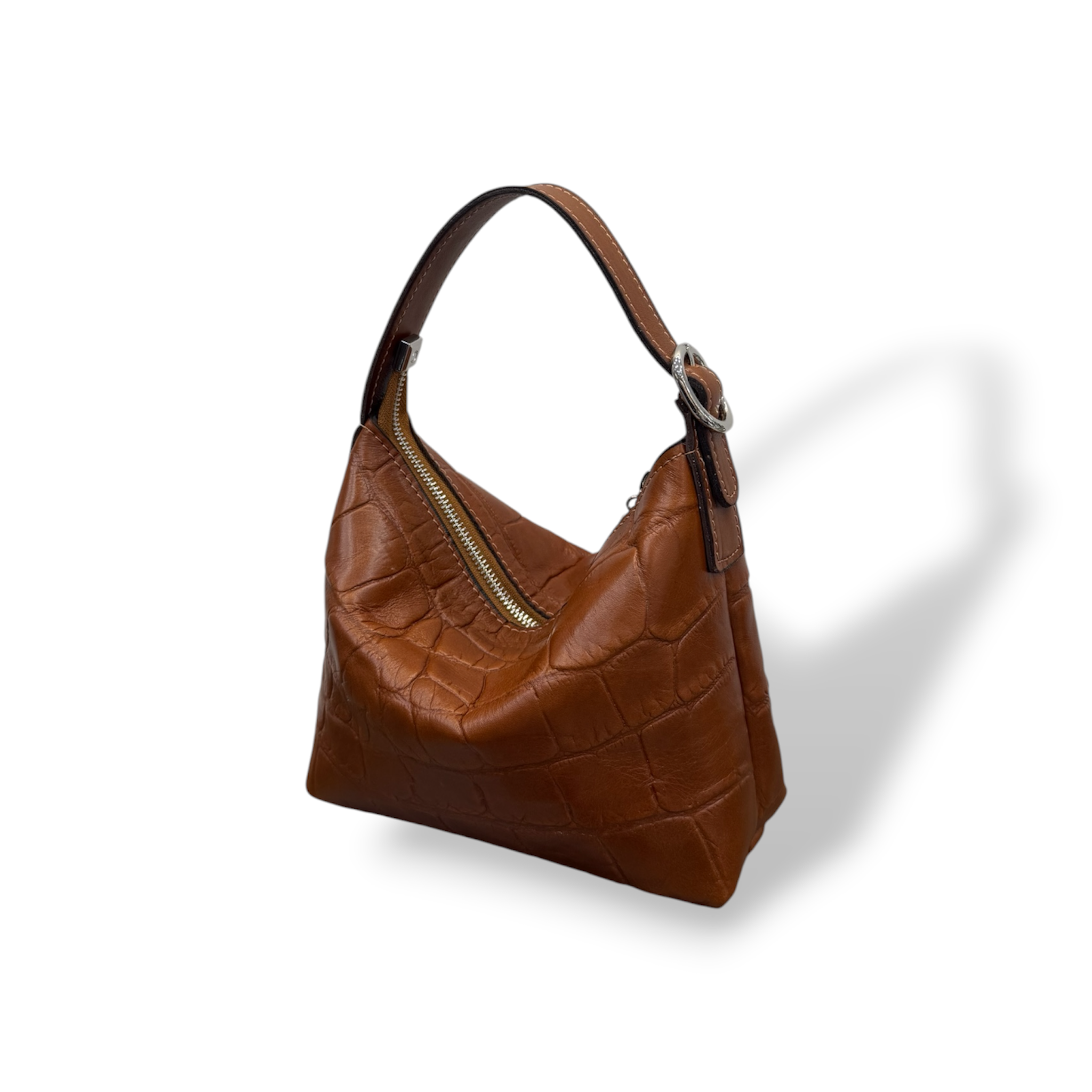GIULIETTA small - Women's crocodile smooth calf leather handbag