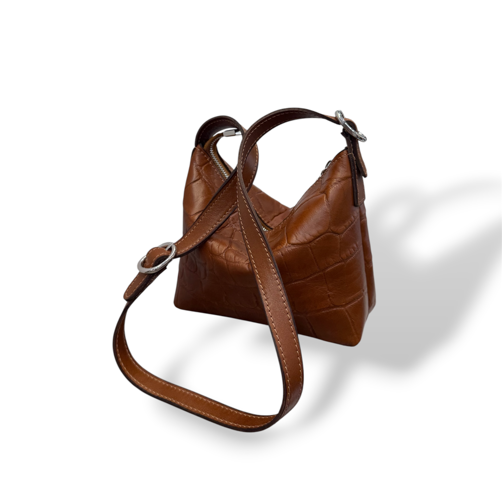 GIULIETTA small - Women's crocodile smooth calf leather handbag