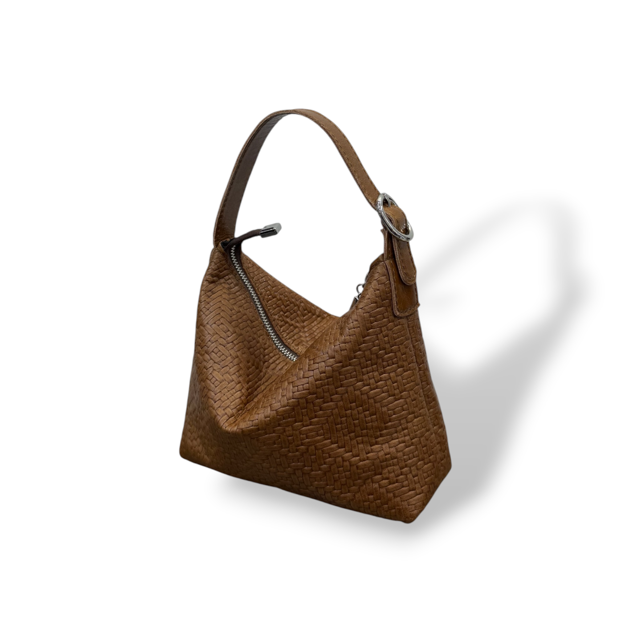 GIULIETTA small - Women's woven embossed calf leather handbag