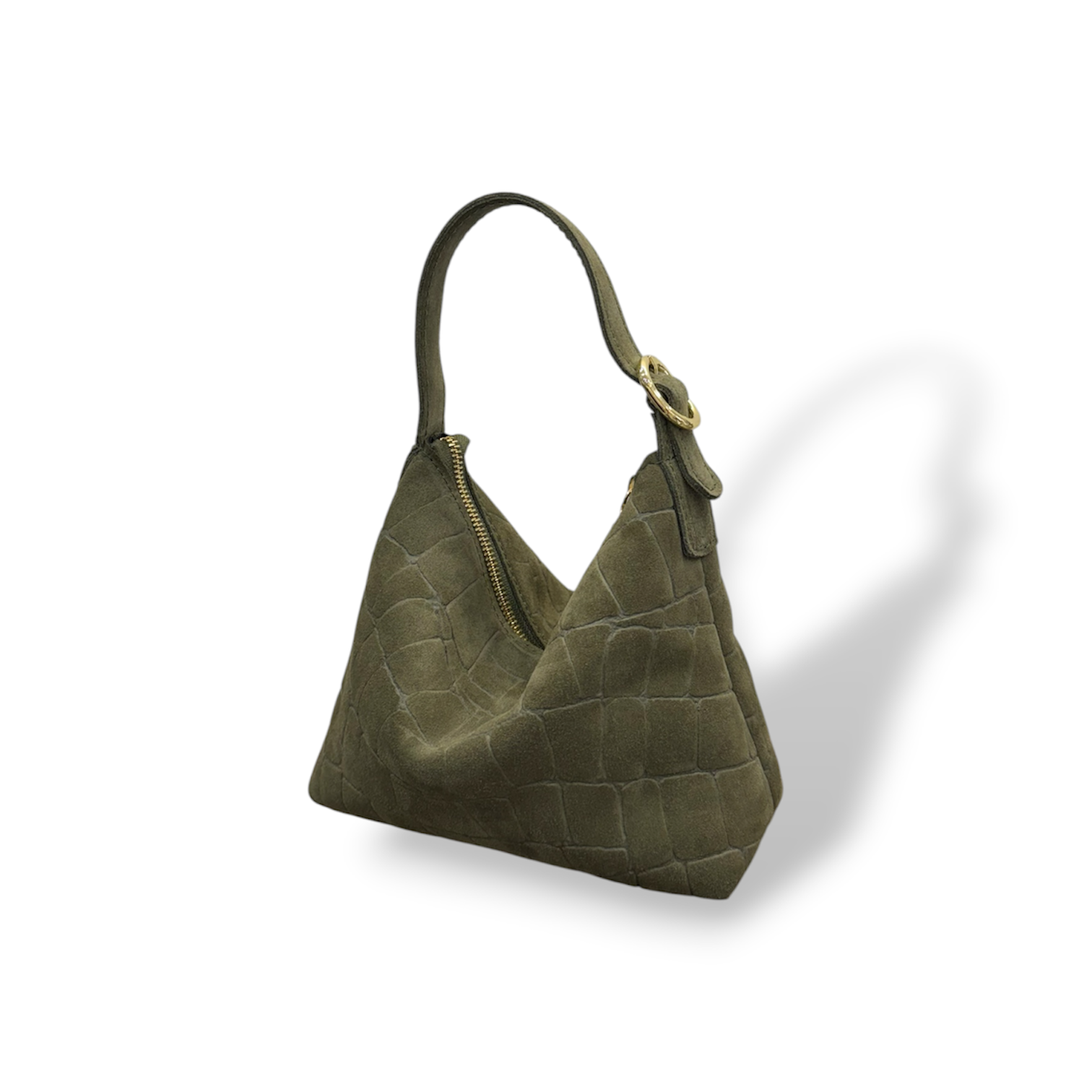 GIULIETTA small - Women's crocodile suede calf leather handbag
