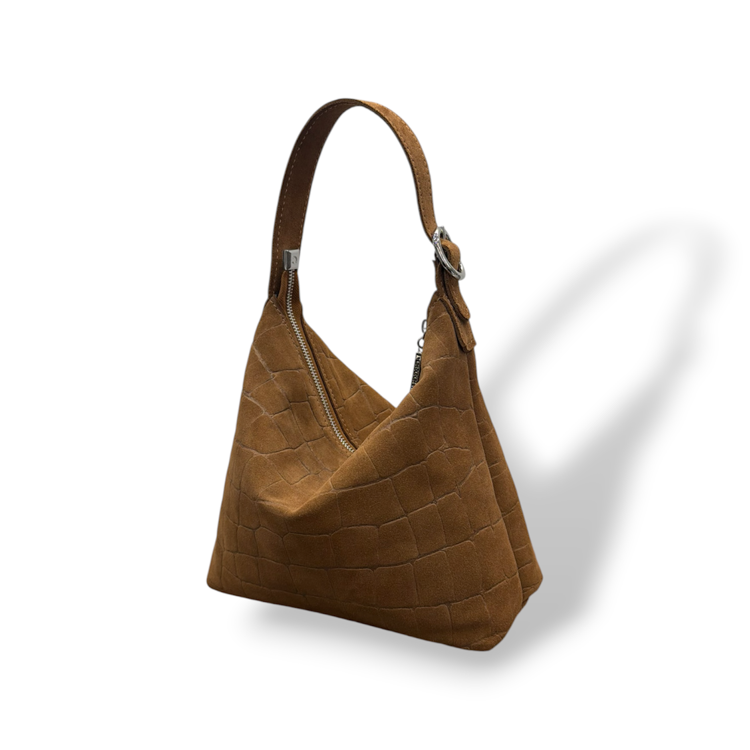 GIULIETTA big - Women's crocodile suede calf leather handbag