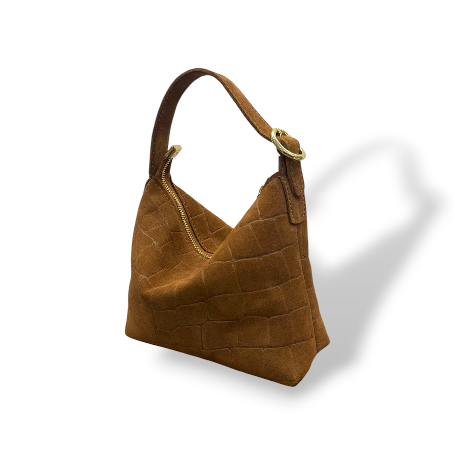 GIULIETTA small - Women's crocodile suede calf leather handbag
