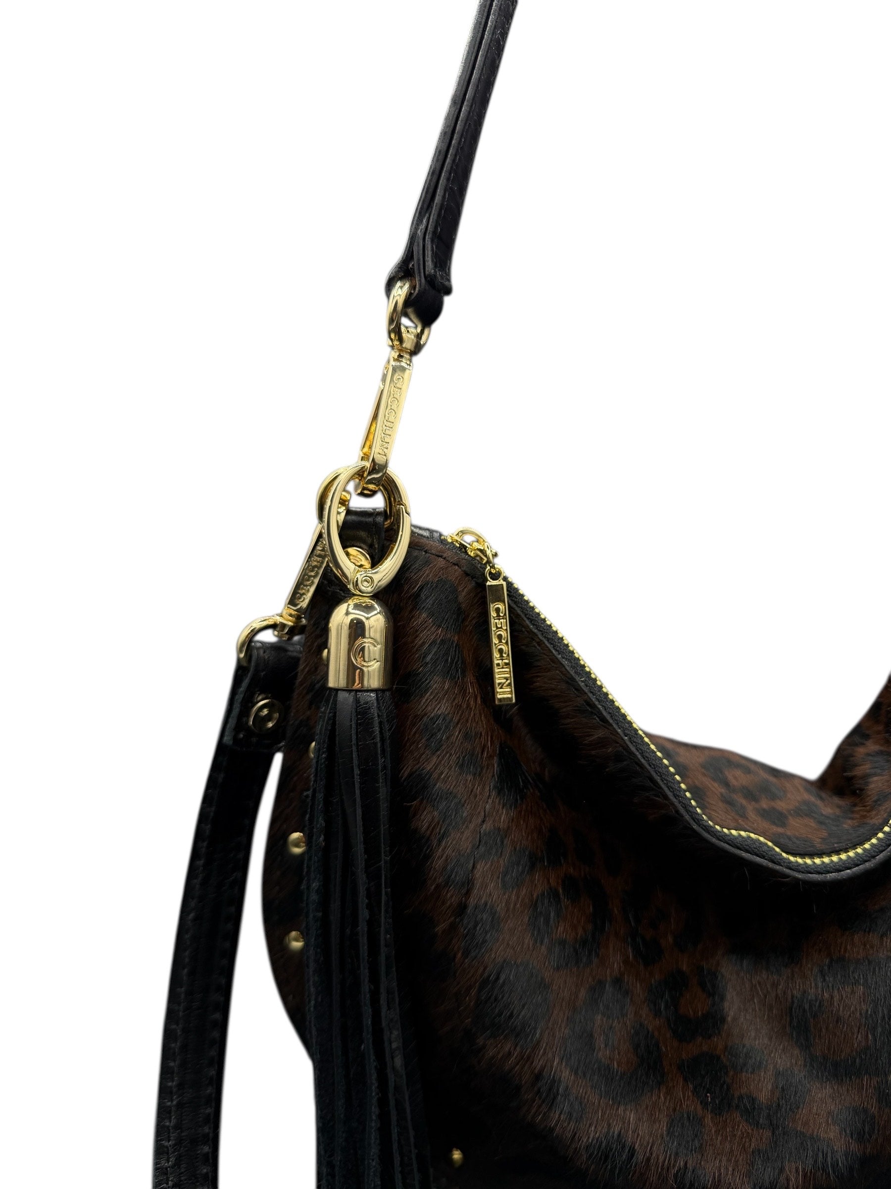ISABEL - Women's pony hair calf leather shoulder bag