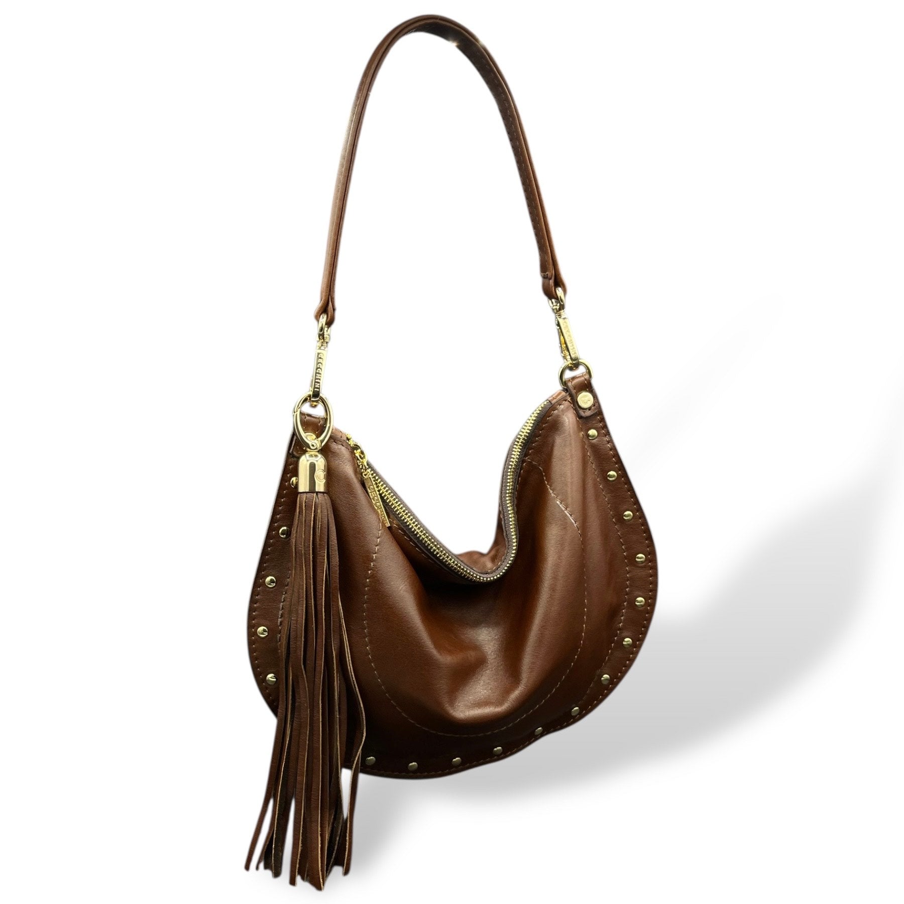 ISABEL - Women's hand-polished smooth calf leather shoulder bag