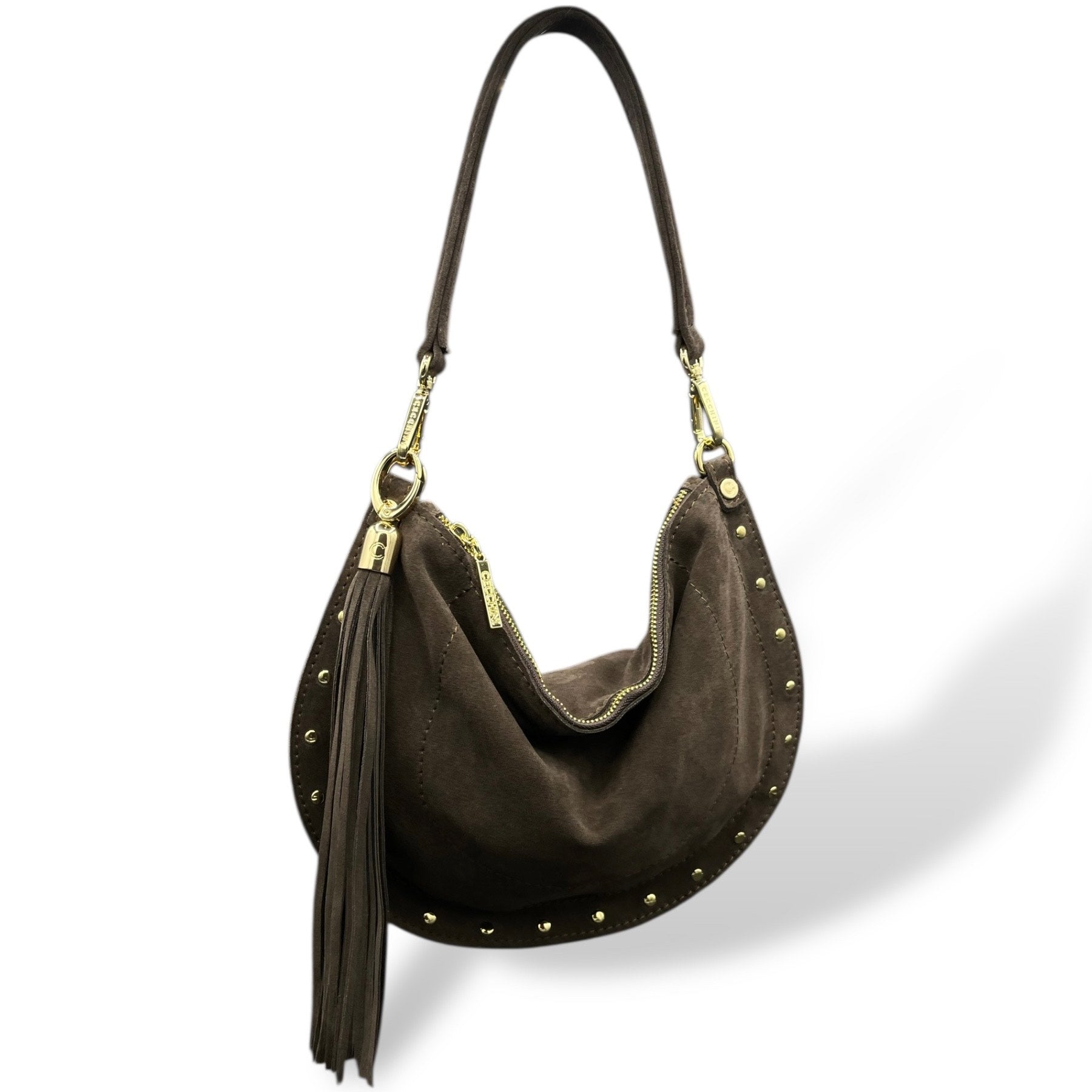 ISABEL - Women's suede calf leather shoulder bag