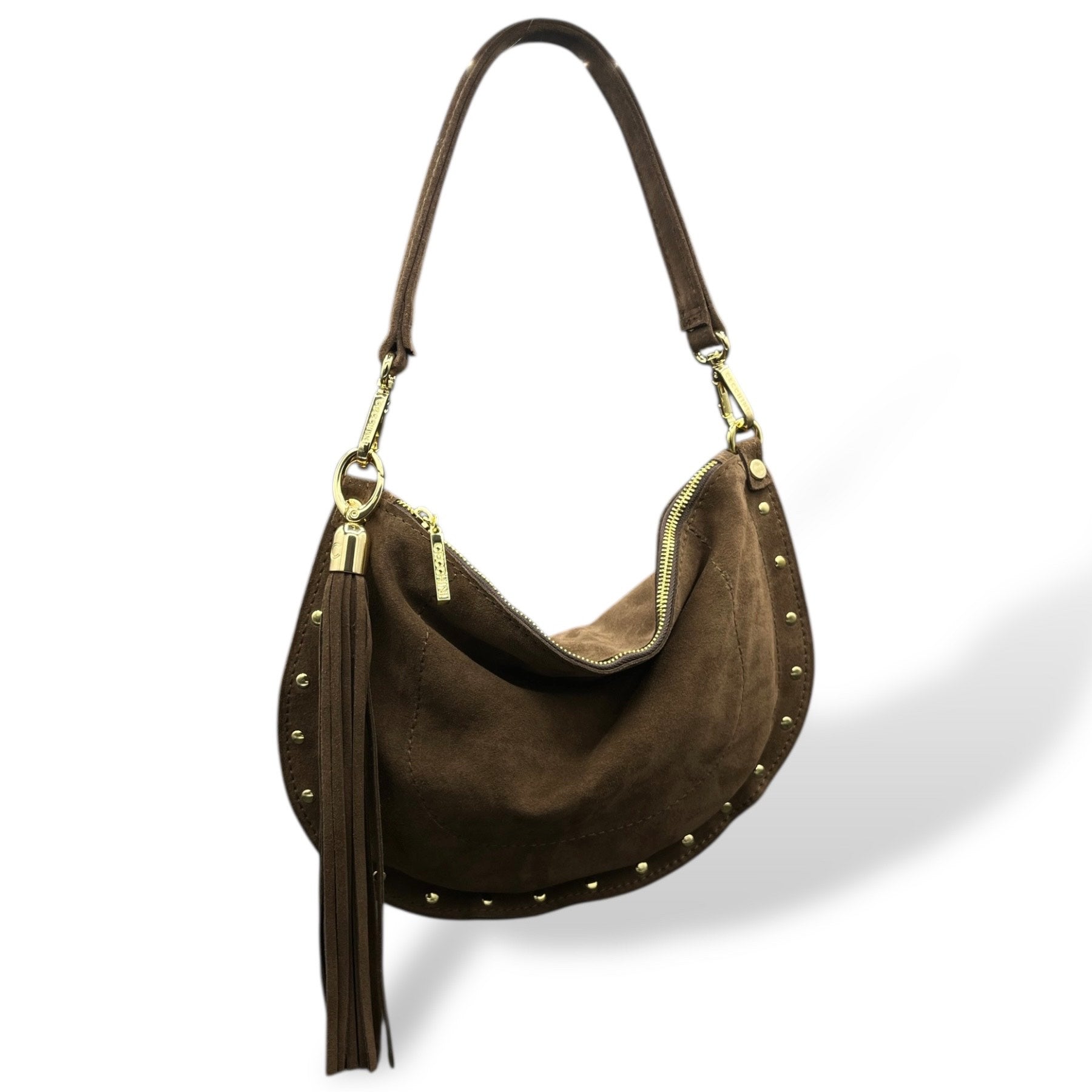 ISABEL - Women's suede calf leather shoulder bag
