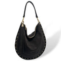 ISABEL big - Women's suede calf leather shoulder bag