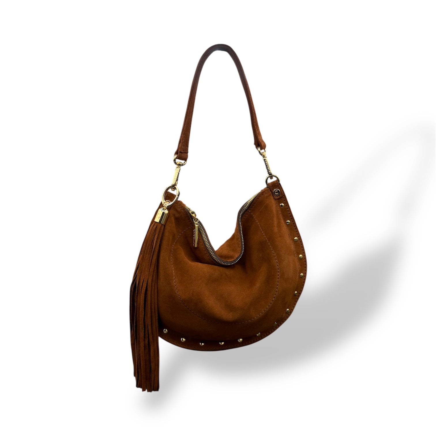 ISABEL - Women's suede calf leather shoulder bag