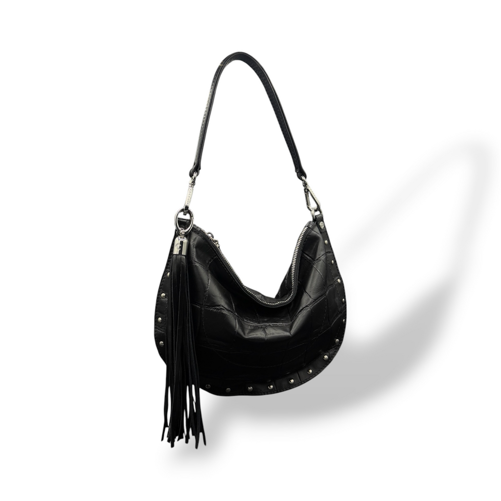 ISABEL - Women's crocodile calf leather shoulder bag