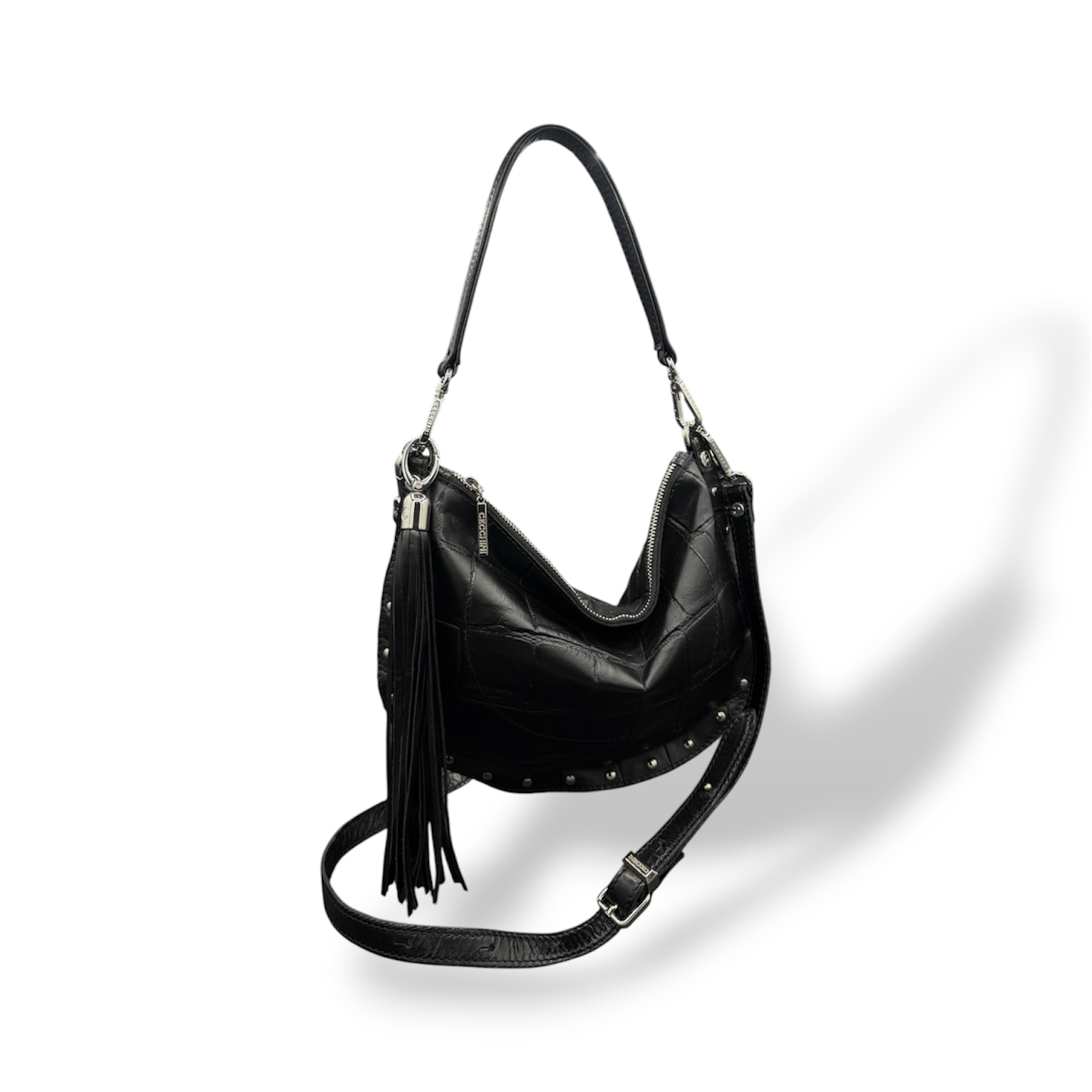 ISABEL - Women's crocodile calf leather shoulder bag