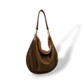 ISABEL big - Women's crocodile suede calf leather shoulder bag