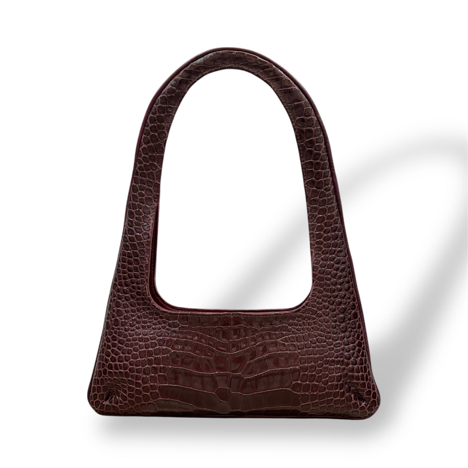 JASMINE LAB - Women's crocodile embossed calf leather shoulder bag