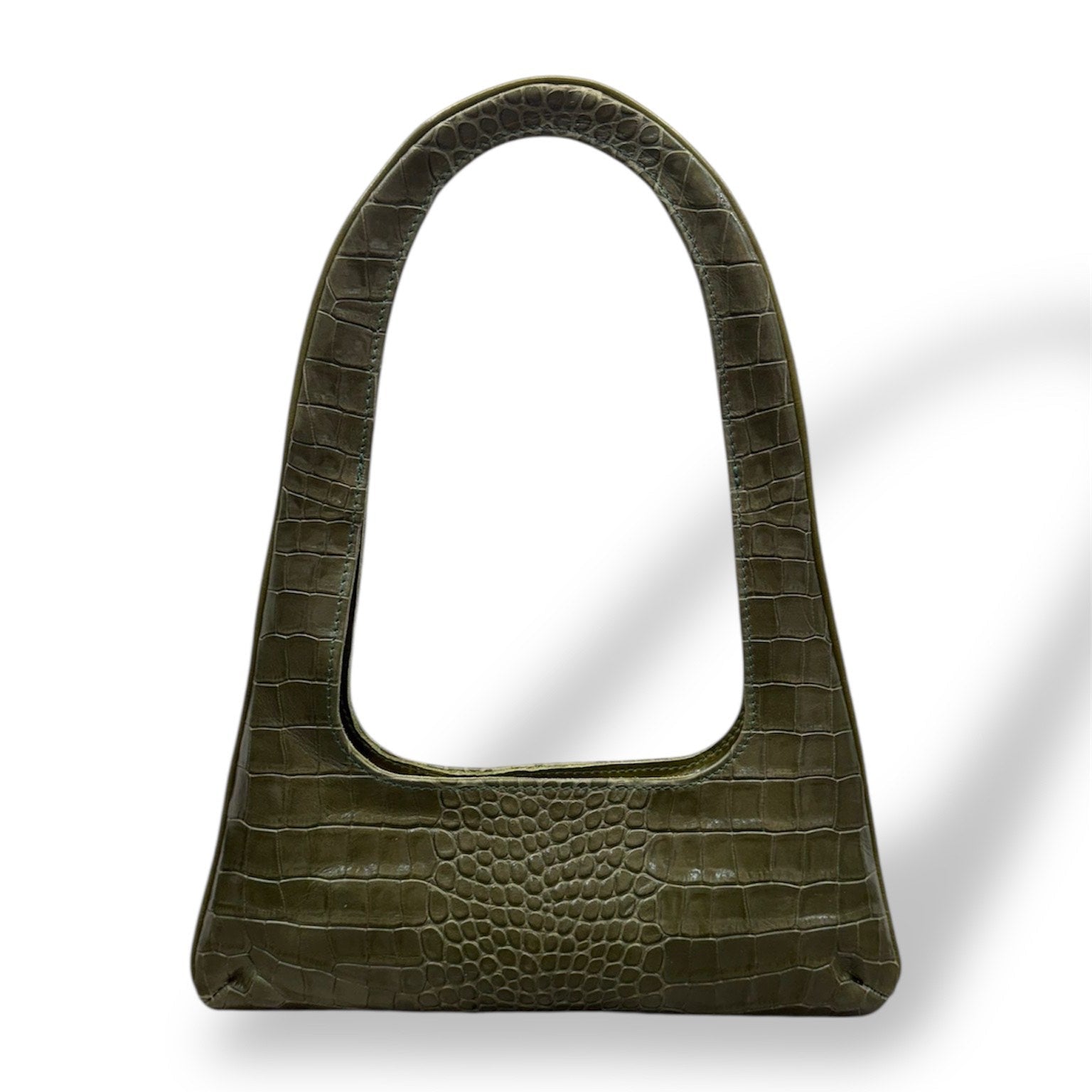 JASMINE LAB - Women's crocodile embossed calf leather shoulder bag