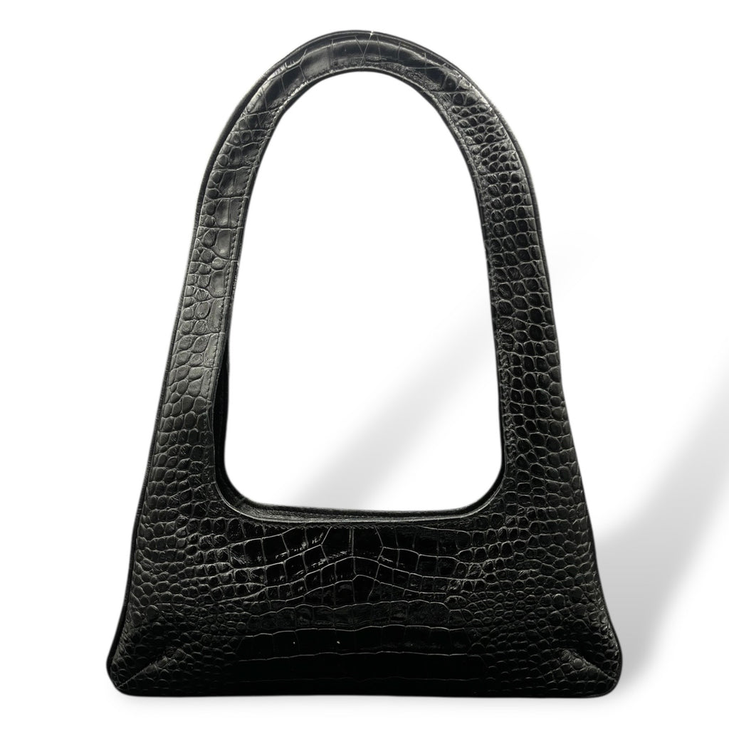 JASMINE LAB - Women's crocodile embossed calf leather shoulder bag