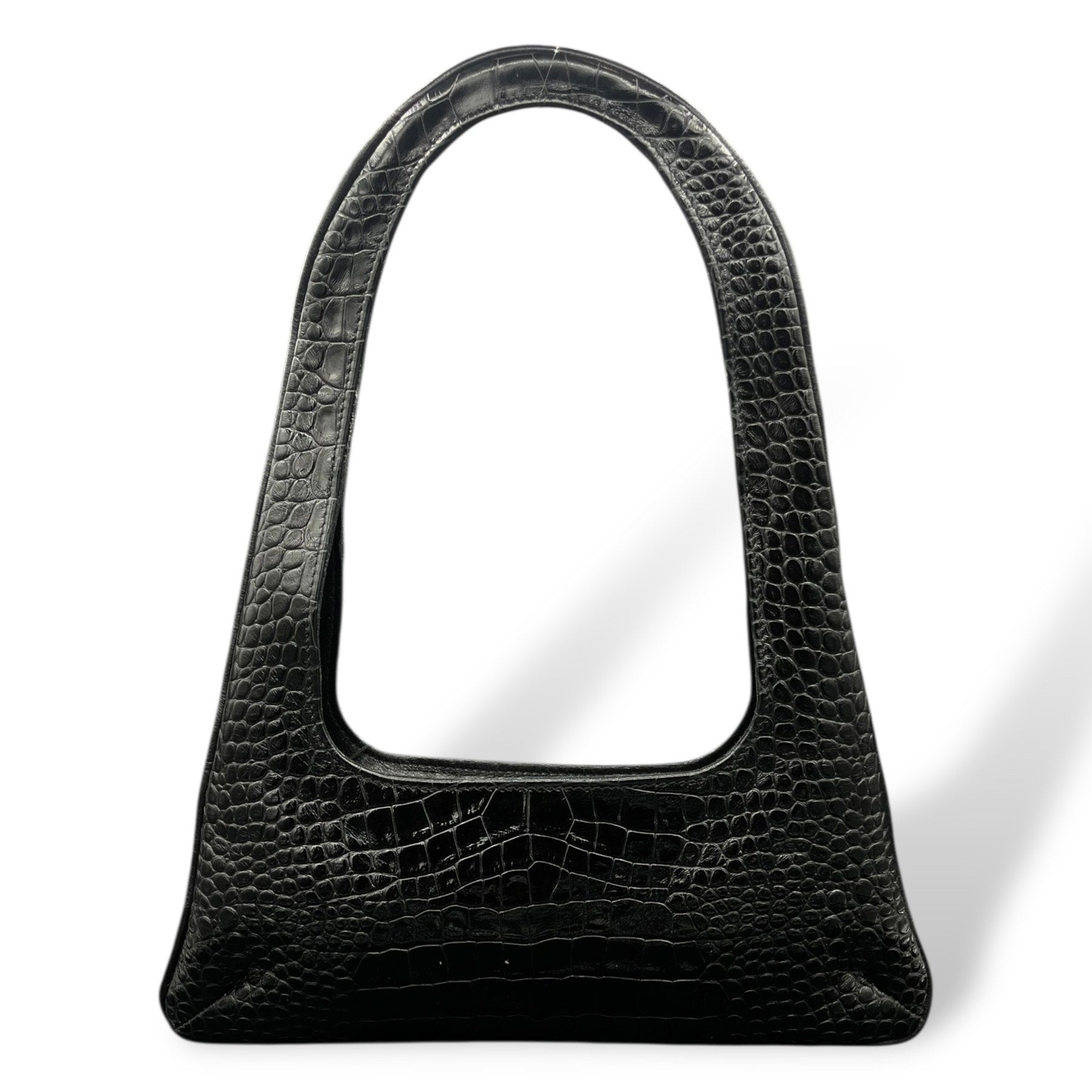 JASMINE LAB - Women's crocodile embossed calf leather shoulder bag