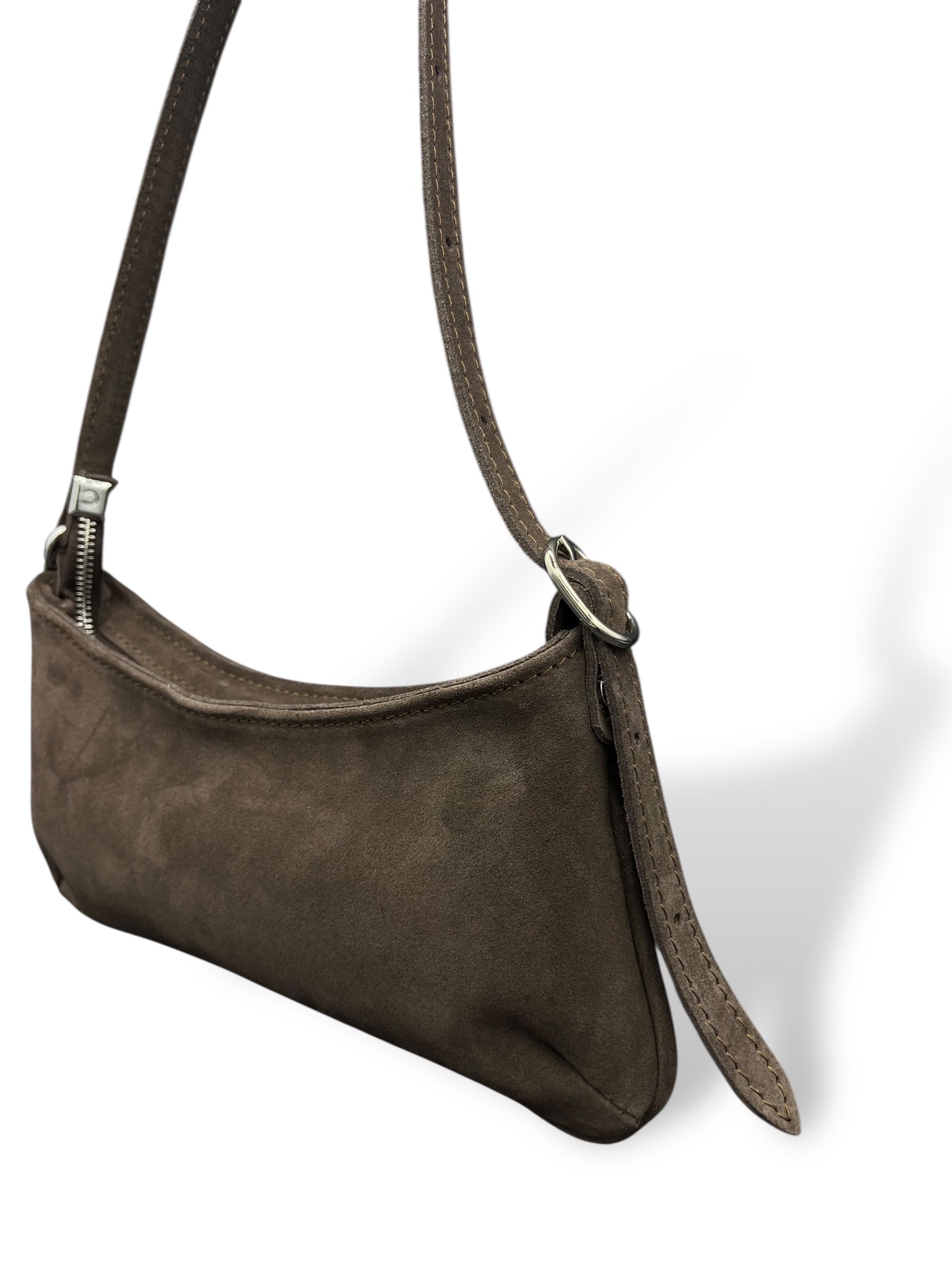 JASMINE - Women's suede calf leather shoulder bag