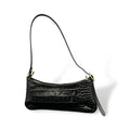 JASMINE - Women's crocodile embossed calf leather shoulder bag
