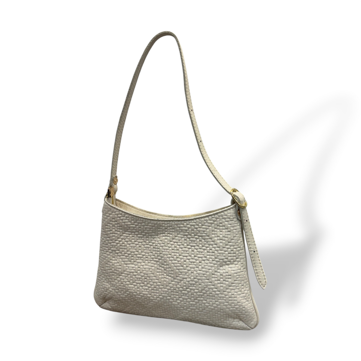 JASMINE alta - Borsa a spalla da donna in pelle di vitello stampa intrecciata