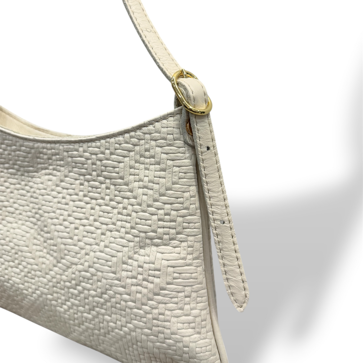 JASMINE alta - Borsa a spalla da donna in pelle di vitello stampa intrecciata