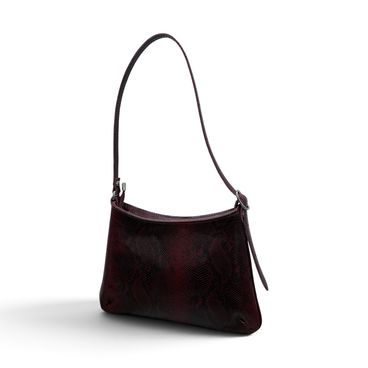 JASMINE tall - Women's python embossed calf leather shoulder bag