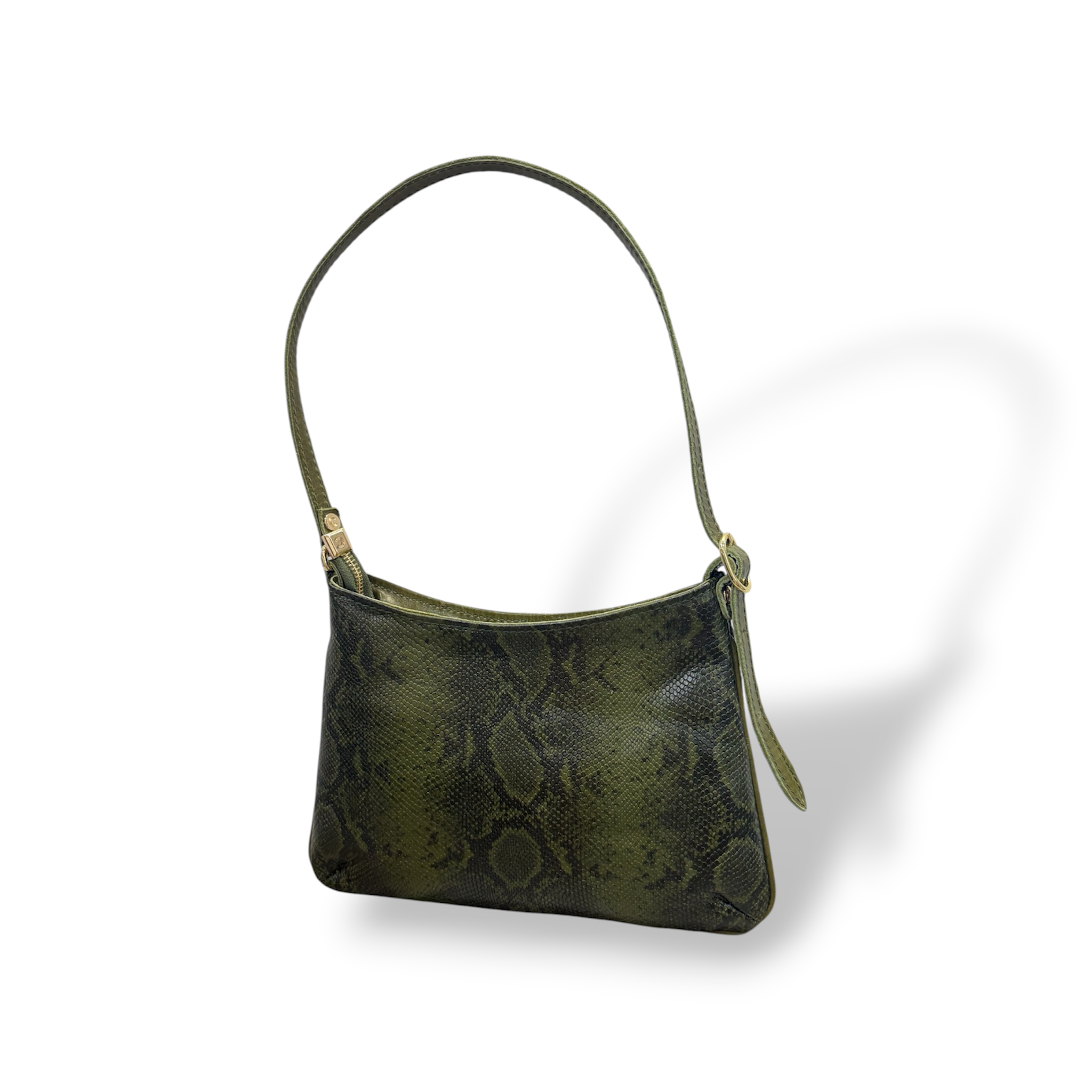 JASMINE tall - Women's python embossed calf leather shoulder bag