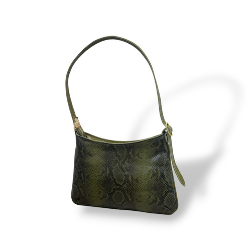 JASMINE tall - Women's python embossed calf leather shoulder bag
