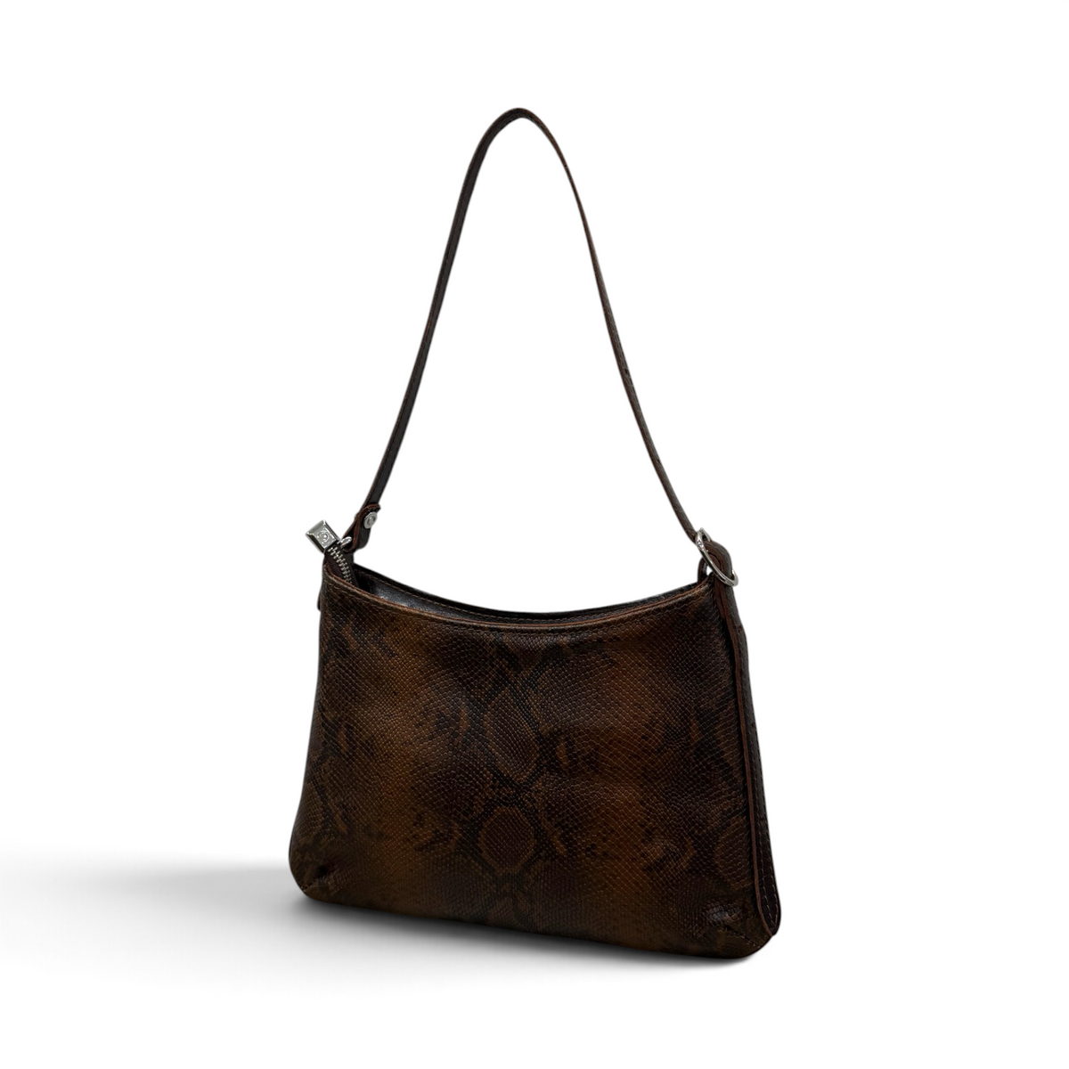 JASMINE alta - Borsa a spalla da donna in pelle di vitello stampa pitone