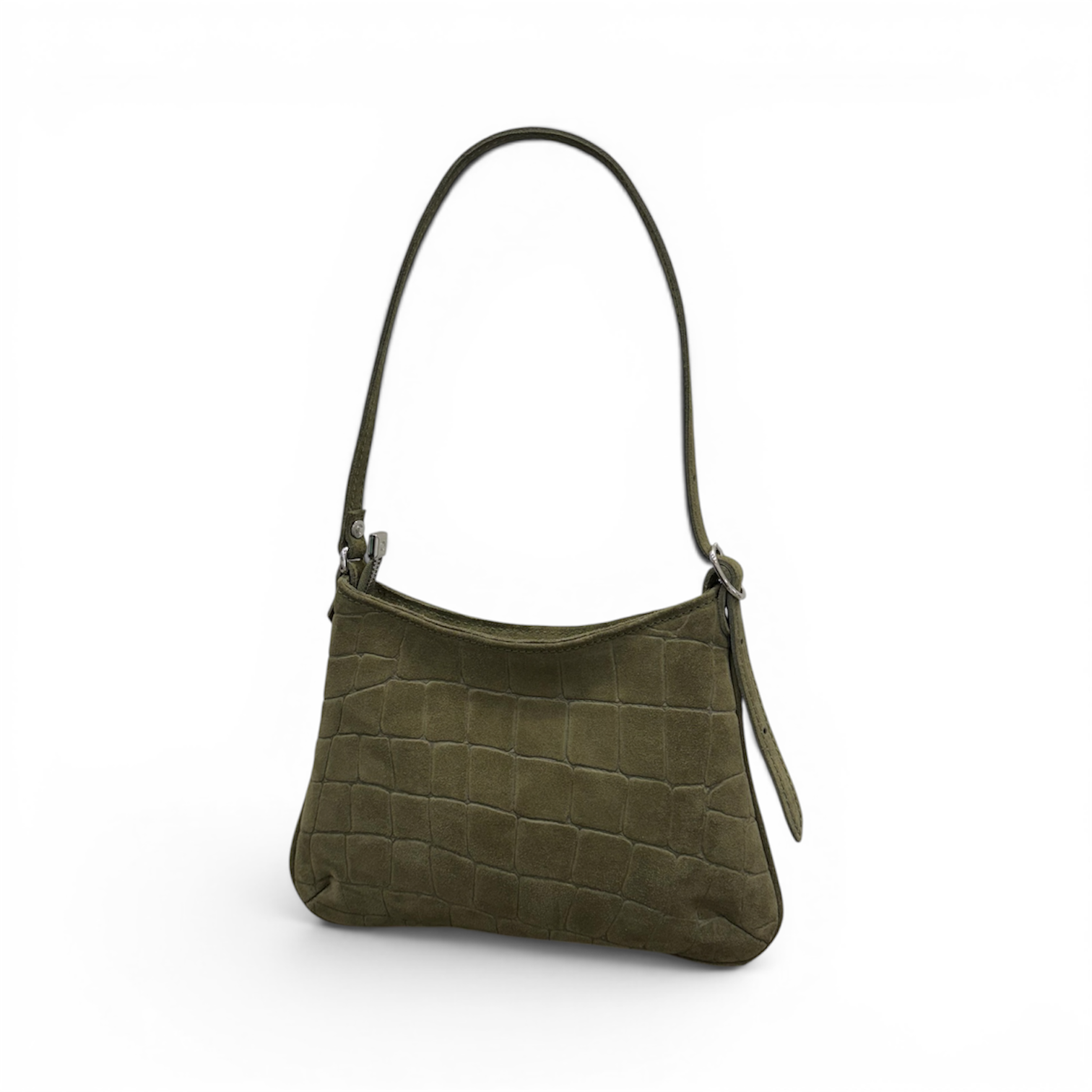 JASMINE tall - Women's crocodile suede calf leather shoulder bag