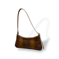 JASMINE - Women's python embossed calf leather shoulder bag