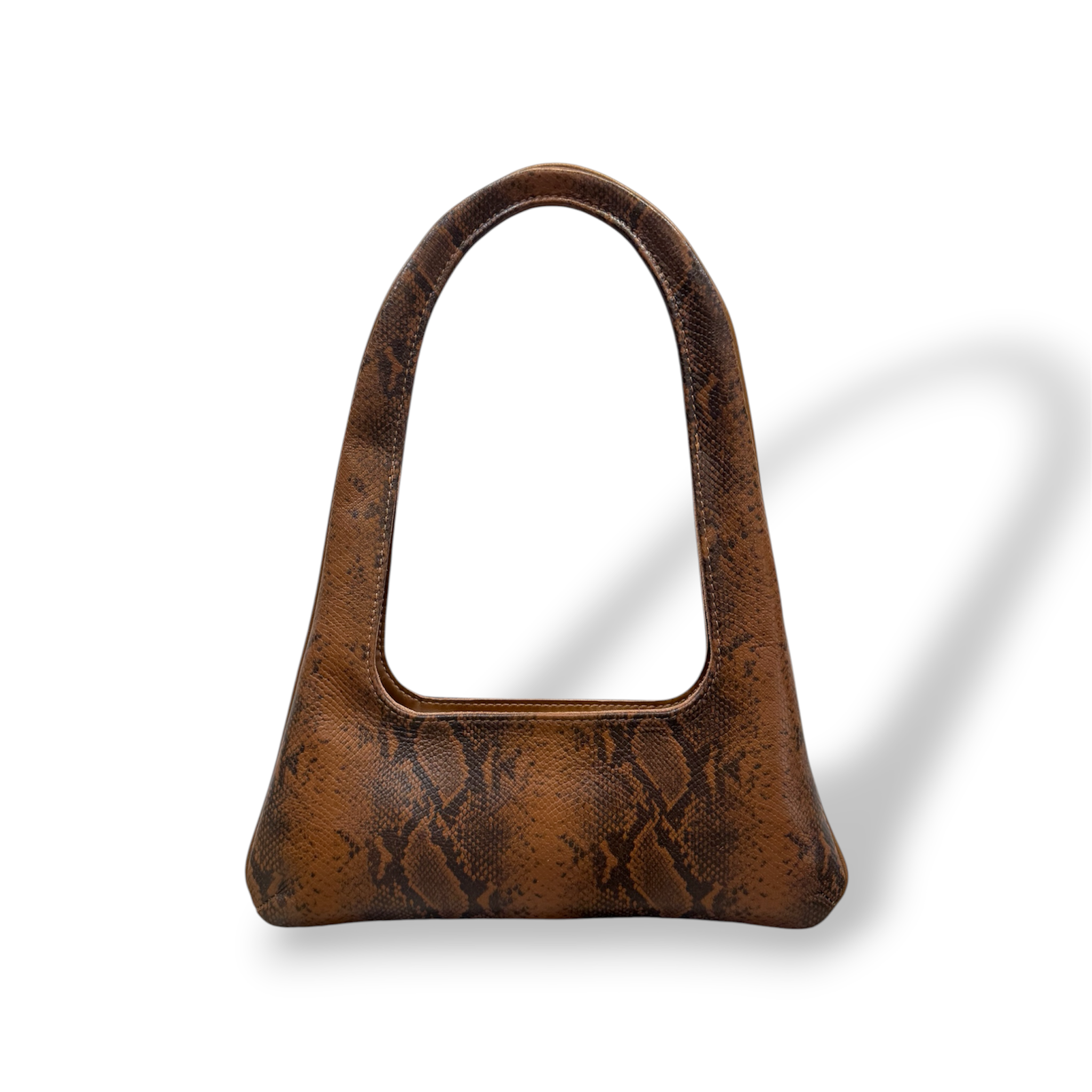 JASMINE LAB - Women's python embossed calf leather shoulder bag