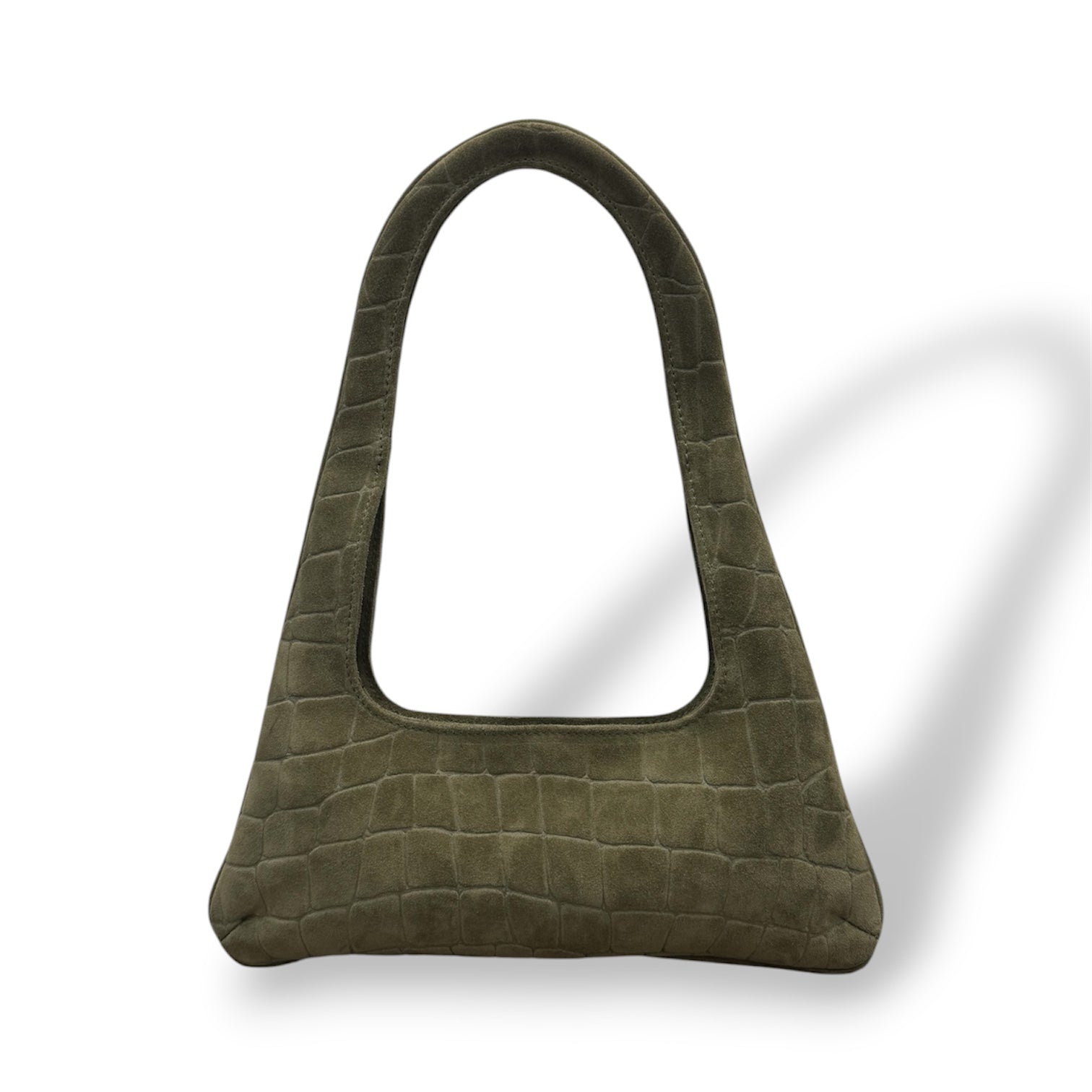 JASMINE LAB - Women's crocodile suede calf leather shoulder bag