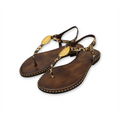 Women's pony hair leather sandals - K-3020