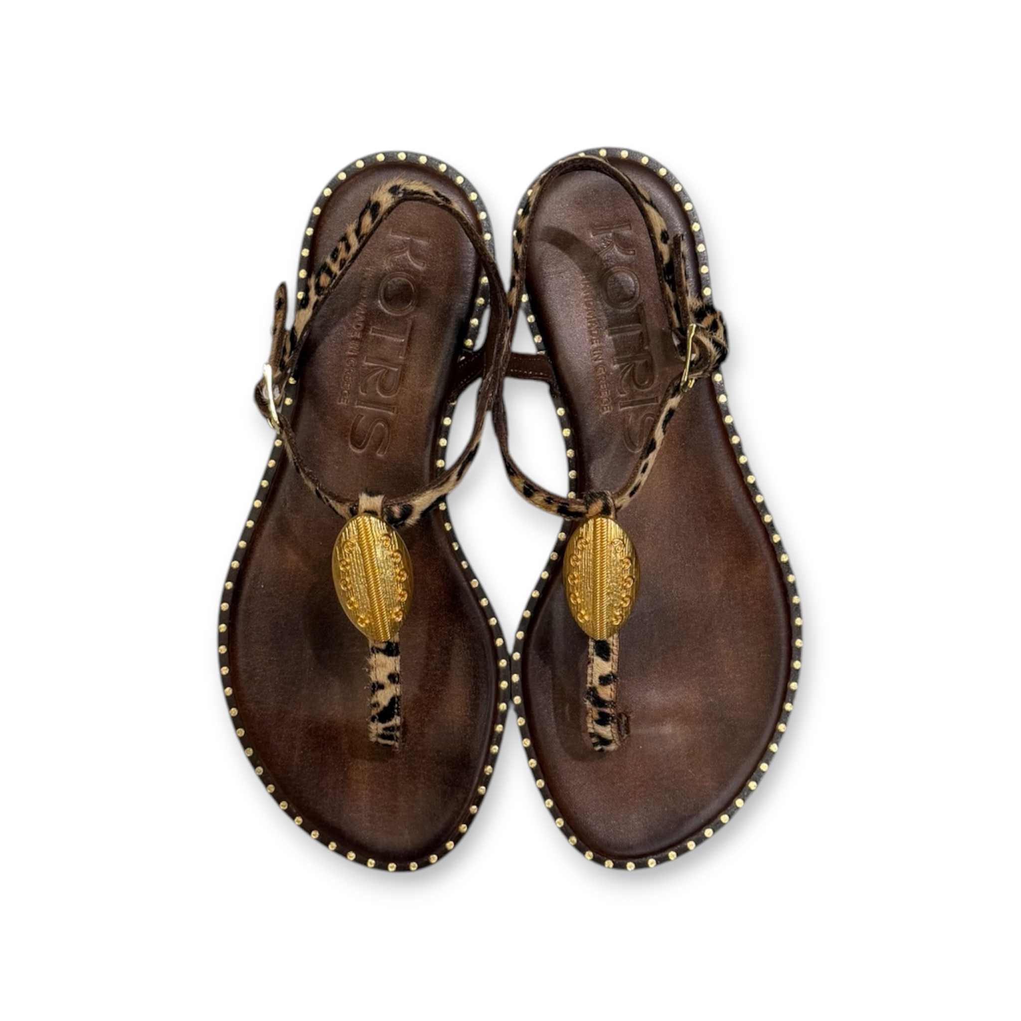 Women's pony hair leather sandals - K-3020