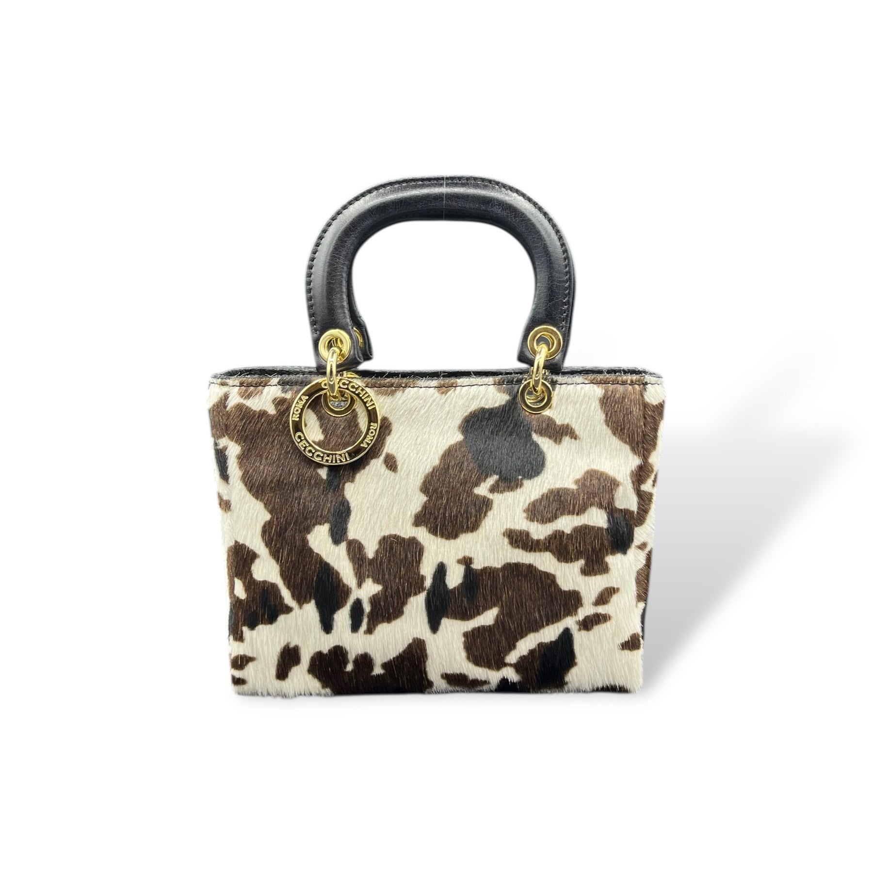 LADY B - Women's pony hair calf leather handbag