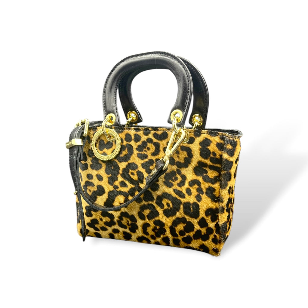 LADY B - Women's pony hair calf leather handbag