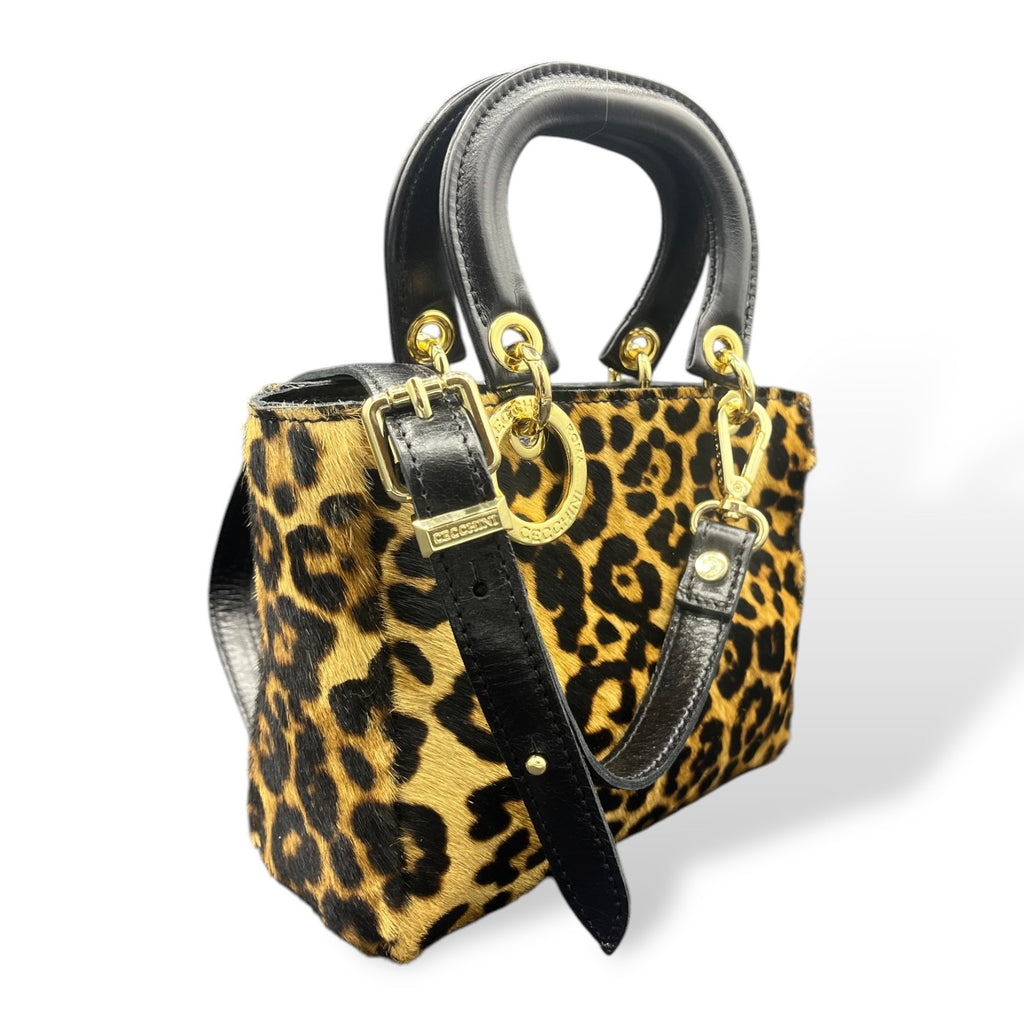 LADY B - Women's pony hair calf leather handbag