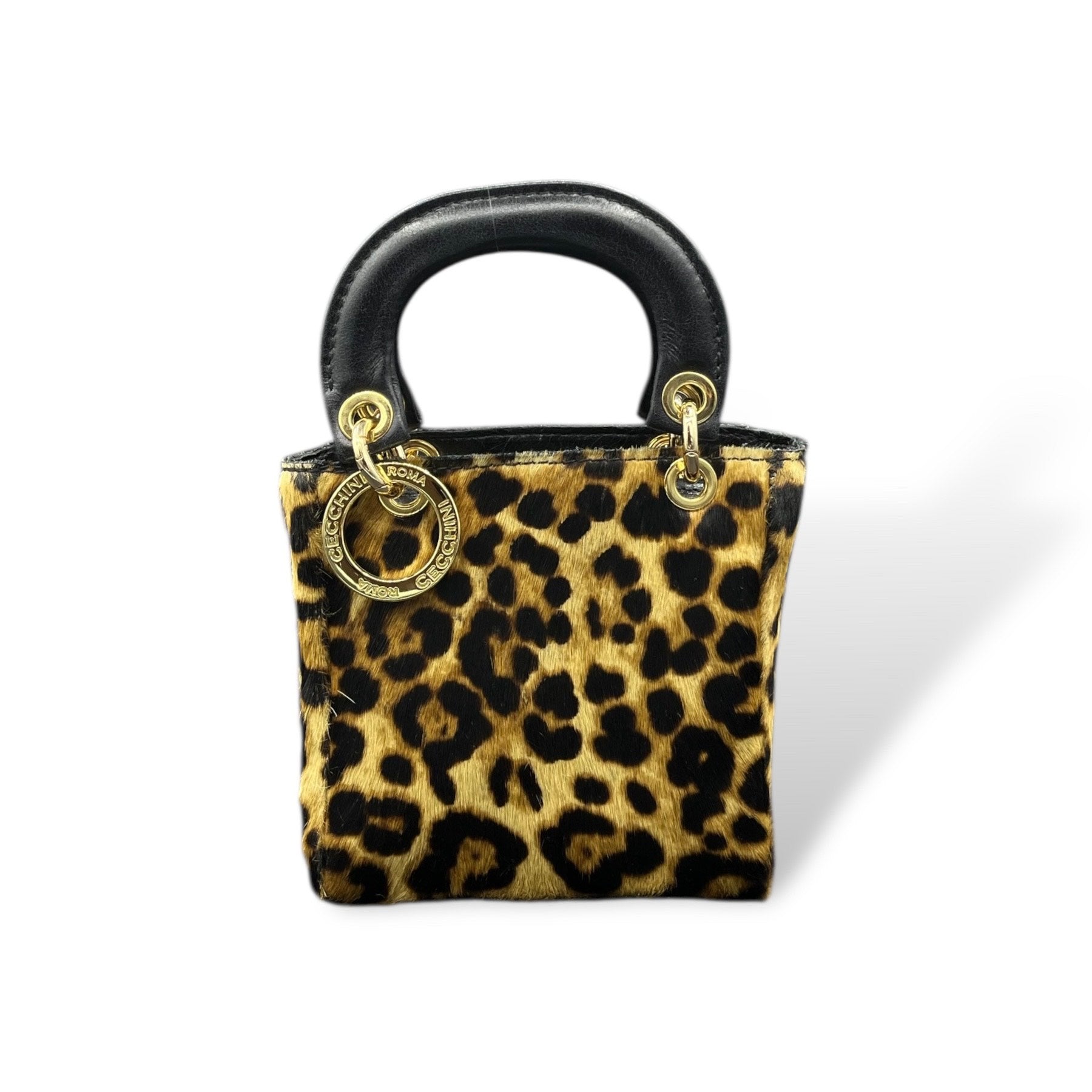 LADY B MINI - Women's pony hair calf leather handbag