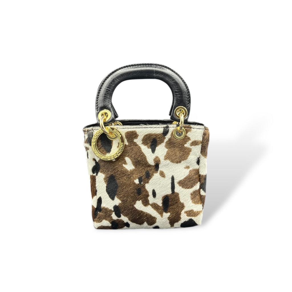 LADY B MINI - Women's pony hair calf leather handbag