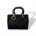 LADY B - Women's crocodile calf leather handbag
