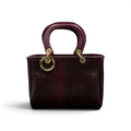 LADY B - Women's python embossed calf leather handbag