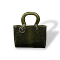 LADY B - Women's python embossed calf leather handbag