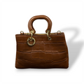 LADY BJ - Women's crocodile smooth calf leather handbag