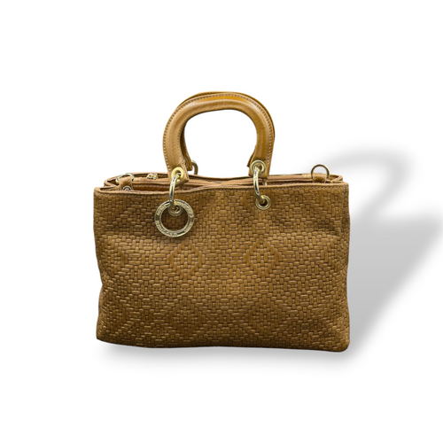 LADY BJ - Women's woven embossed calf leather handbag