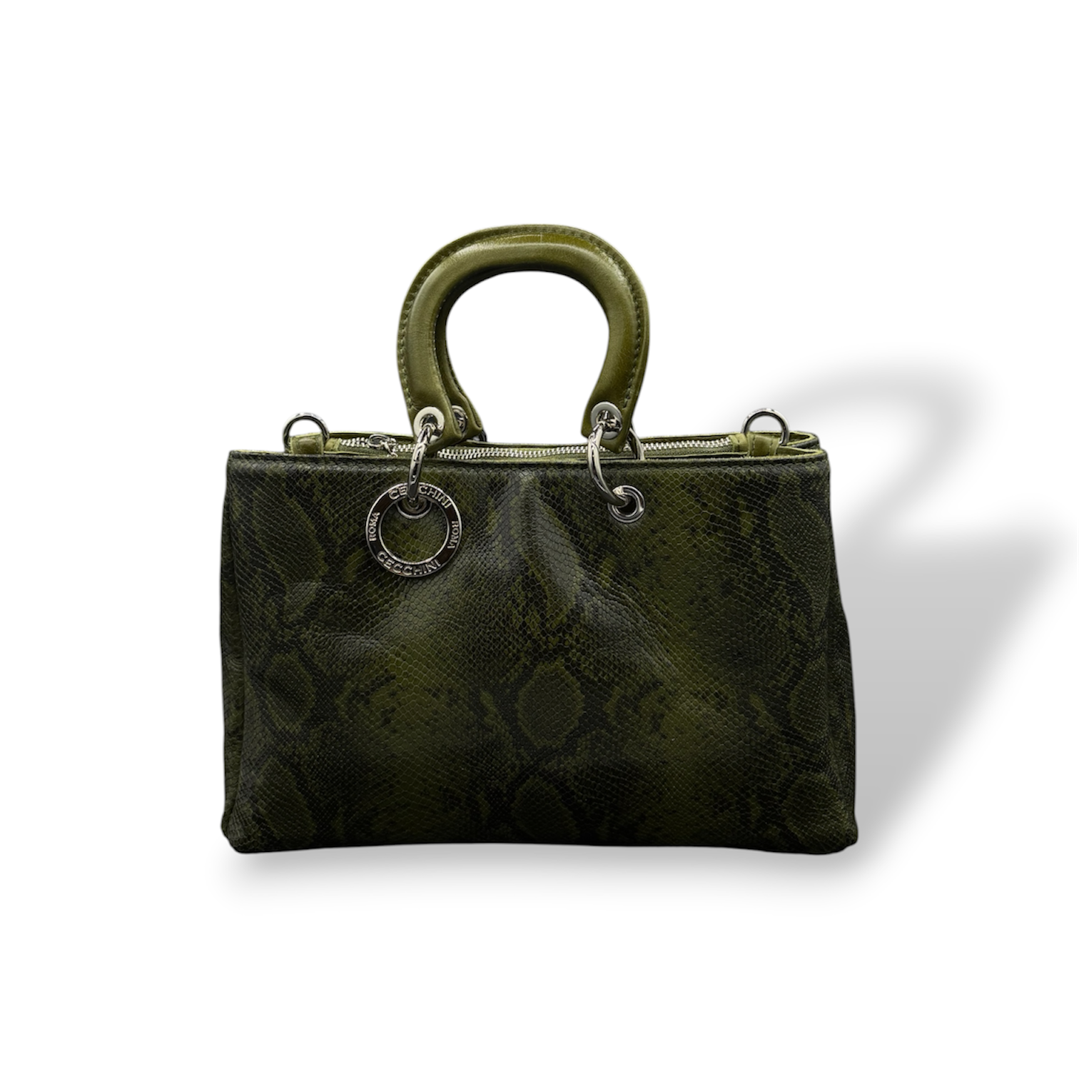 LADY BJ - Women's python embossed calf leather handbag