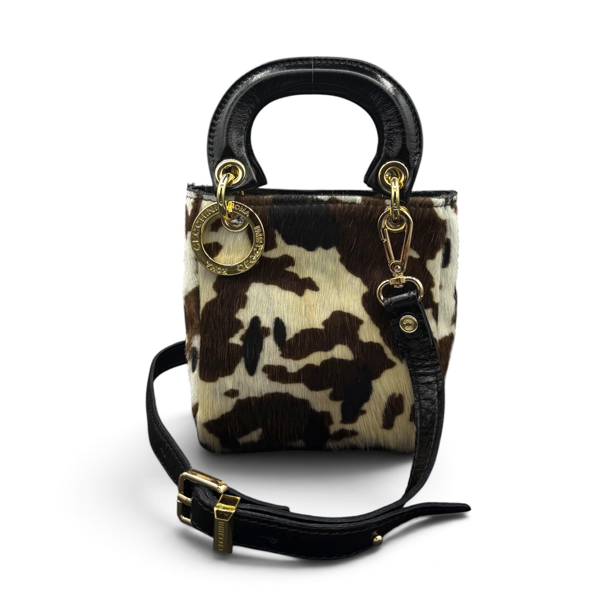 LADY B MINI - Borsa a mano da donna in pelle di vitello cavallino