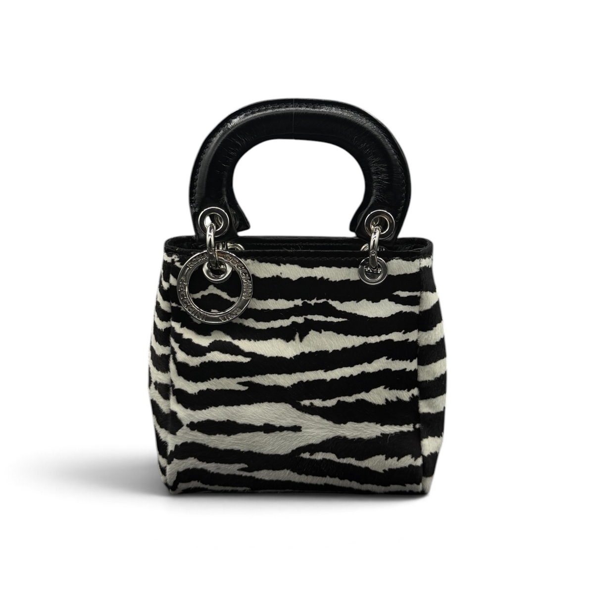 LADY B MINI - Borsa a mano da donna in pelle di vitello cavallino