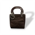 LADY B MINI - Women's woven embossed calf leather handbag